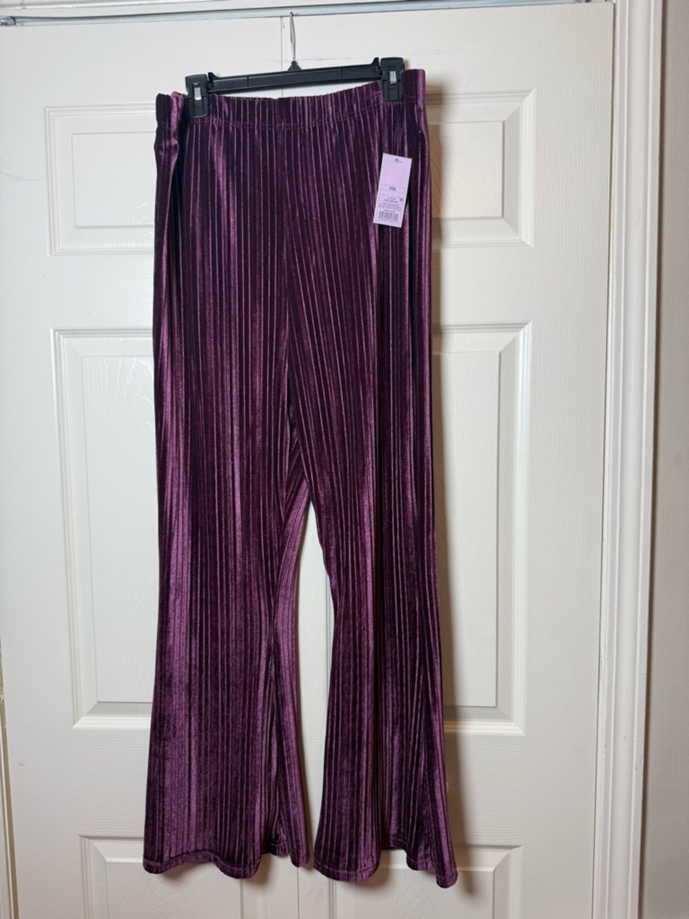 wild fable Purple Pleated Velvet Flare Pants